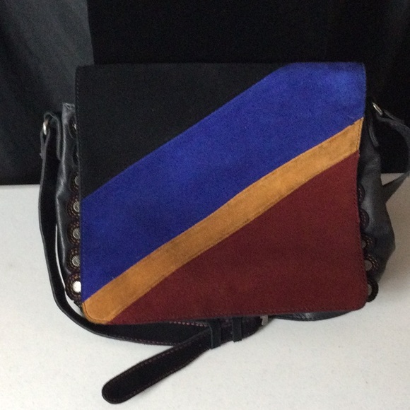 Patricia Nash Tri-Color Suede crossbody - Picture 12 of 12